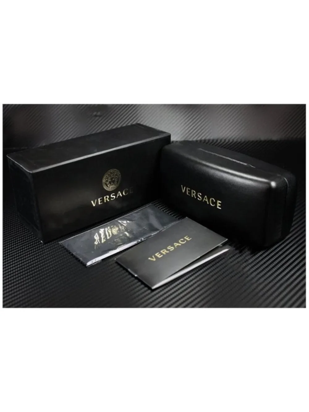 New Versace Men Havana Blue Sunglasses 55-20-145